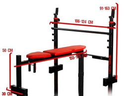 Kelton ławka ze stojakami HEAVY Spartan