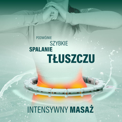 ZESTAW HULA HOP MAGNETYCZNY GREEN HHM14 Z LICZNIKIEM HMS + PAS WYSZCZUPLAJĄCY BR163 BLACK