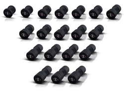 Hantla stalowa gumowana 7,5 kg czarny mat - Marbo Sport