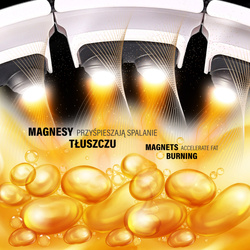 HULA HOP  HHM16 WHITE z magnesem i obciążnikiem + LICZNIK HMS