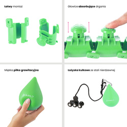 ZESTAW HULA HOP HHW01 GREEN Z WYPUSTKAMI I OBCIĄŻNIKIEM HMS + PAS BR163 RED