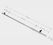Gryf Zatrzaskowy 170cm Prosty