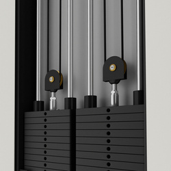 BS302 BRAMA PRZYŚCIENNA TRENINGOWA PODWÓJNA ZE STOSEM COMMERCIAL HMS