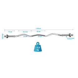 Gryf Lekko Łamany 120 Cm Eb Fit Fi25