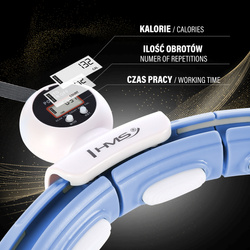  Hula  Hop  HHM15  BLUE z magnesem i obciążnikiem + licznik hms