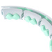 ZESTAW HULA HOP HHW06 GREEN Z PIŁKĄ GRAWITACYJNĄ I LICZNIKIEM HMS + PAS BR163 BLACK