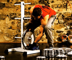 Stojak na obciążenia biały, 117 cm