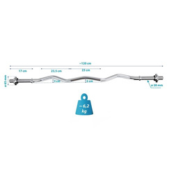 Gryf Lekko Łamany 120 Cm Eb Fit Fi28