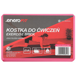 BLOK KOSTKA DO ĆWICZEŃ JOGI RÓŻOWA ENERO FIT