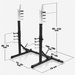 Regulowany stojak squat rack