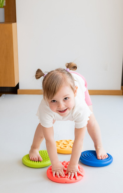 Dyski sensoryczne różne faktury - 4 szt Tullo 20 cm