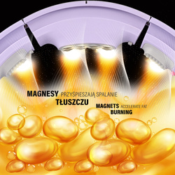 ZESTAW HULA HOP MAGNETYCZNY VIOLET HHM13 Z LICZNIKIEM HMS + PAS WYSZCZUPLAJĄCY BR163 BLACK