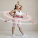 HHW11 PLUS SIZE HULA HOP LIGHT PINK Z WYPUSTKAMI I OBCIĄŻNIKIEM HMS