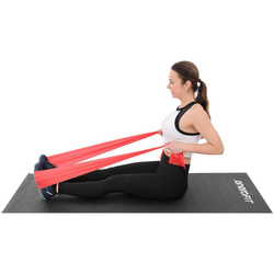 TAŚMA TRENINGOWA DO ĆWICZEŃ PILATES 200x15cm 0,550mm 15-25 kg NIEBIESKA