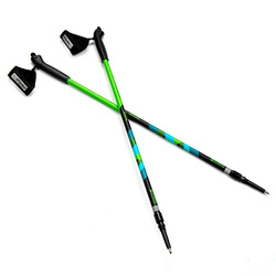 Kije nordic walking 105-135 cm czarno-zielone Spokey MEADOW