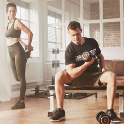 Ławka prosta regulowana biała