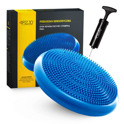 Poduszka sensomotoryczna niebieska 4FIZJO Pro + pompka gratis