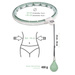  Hula  Hop  HHM15  GREEN z magnesem i obciążnikiem + licznik hms