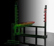 Kelton ławka ze stojakami Hyperion