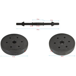 Hantla kompozytowa 16 kg ( 2x8 kg ) Eb Fit