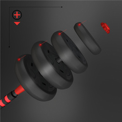 SGN140 (2 CZĘŚCI) PRO SET 6W1 ZESTAW CIĘŻARÓW 40KG HMS