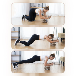 KA08 BROWN KÓŁKO ABS AUTOMATYCZNE KOŁO DO ĆWICZEŃ MIĘŚNI BRZUCHA Z PODPARCIEM