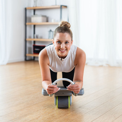 KA08 GRAY KÓŁKO ABS AUTOMATYCZNE KOŁO DO ĆWICZEŃ MIĘŚNI BRZUCHA Z PODPARCIEM