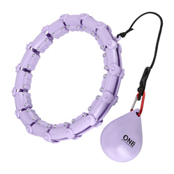 ZESTAW HULA HOP OHA02 VIOLET Z WYPUSTKAMI I OBCIĄŻNIKIEM ONE FITNESS + PAS BR160
