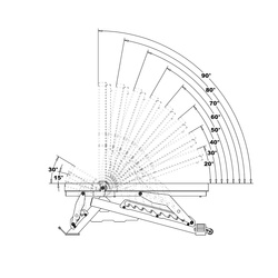 L3150 REGULOWANA ŁAWKA DO ĆWICZEŃ COMMERCIAL HMS