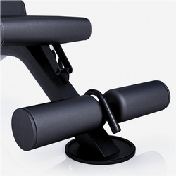 Mocna ławka treningowa z ujemnym skosem, dwustronnie regulowana