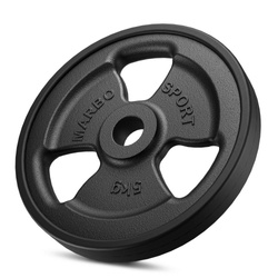 Zestaw obciążeń gumowanych 29 kg / 2 x 5 kg + 6 x 2,5 kg + 4 x 1 kg - Marbo Sport