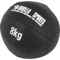 Piłka lekarska czarna 8 kg ze skóry syntetycznej