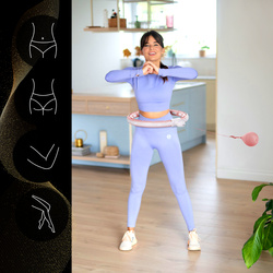  Hula  Hop  HHM15  pink z magnesem i obciążnikiem + licznik hms