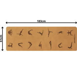 KORKOWA MATA DO JOGI SKŁADANA 183x61x0.4CM ENERO FIT