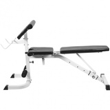 Ławka regulowana modlitewnik curl biała