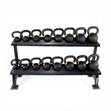 Zestaw Hantel THORN FIT CC 2.0 Color coded Kettlebell 4kg-24 kg [pair] + Stojak na kettle THORN FIT Kettlebell Rack