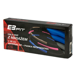 Hula hop z masażem neoprenowy 95cm Eb fit niebiesko-szary