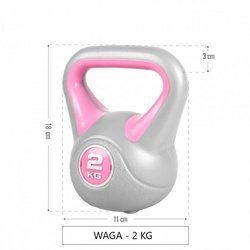 Kettlebell Winylowe kontrast 2kg