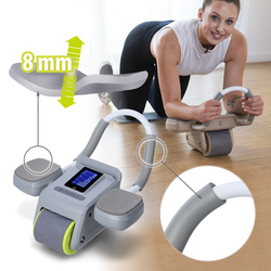 KA08 GRAY KÓŁKO ABS AUTOMATYCZNE KOŁO DO ĆWICZEŃ MIĘŚNI BRZUCHA Z PODPARCIEM