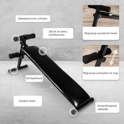 Ławka skośna do ćwiczeń brzucha