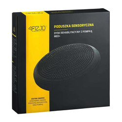 Poduszka sensomotoryczna czarna 4FIZJO Pro + pompka gratis