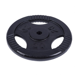 Obciążenie żeliwne typu Gripper 20kg, czarne