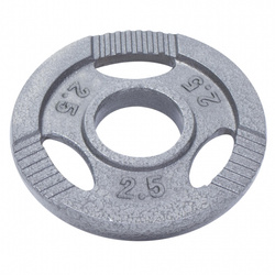 Obciążenie żeliwne Gripper 50mm zeliwne srebrne 2,5 kg