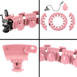 ZESTAW HULA HOP HHW01 PINK Z WYPUSTKAMI I OBCIĄŻNIKIEM HMS + PAS BR163 RED