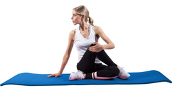 Duża Mata do Jogi Deluxe Błękit królewski