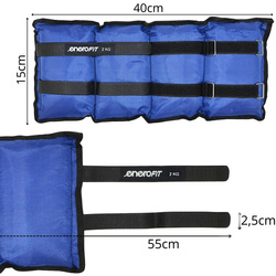 OBCIĄŻENIE NA PRZEGUBY NIEBIESKIE 4KG (2x2KG) EB FIT