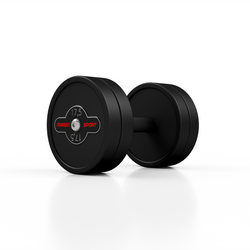 Hantla stalowa gumowana 17,5kg czarny mat - Marbo Sport