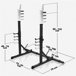 Regulowany stojak squat rack