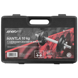 Hantla żeliwna 10 kg walizka Eb Fit