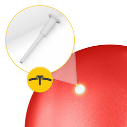 Piłka do pilatesu i rehabilitacji 22 cm czerwona 4fizjo